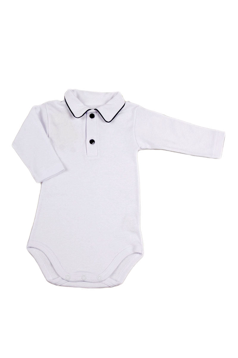 Body manica lunga modello Polo - 100% cotone caldo