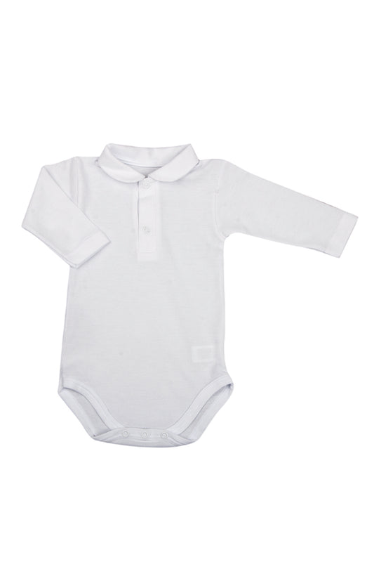 Body manica lunga modello Polo in piquet