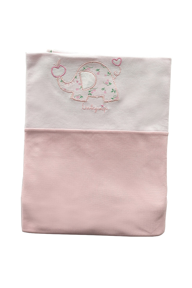 Copertina neonato di cotone con ricamo