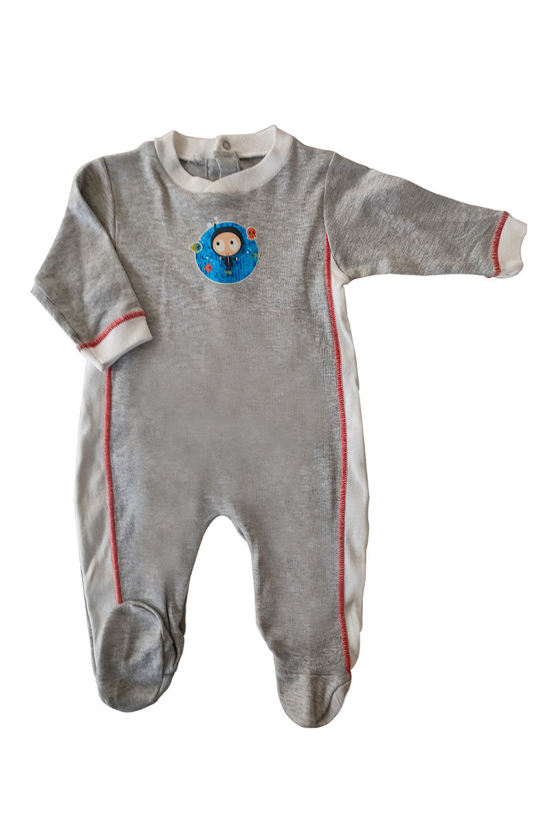 Tutina in cotone con stampa