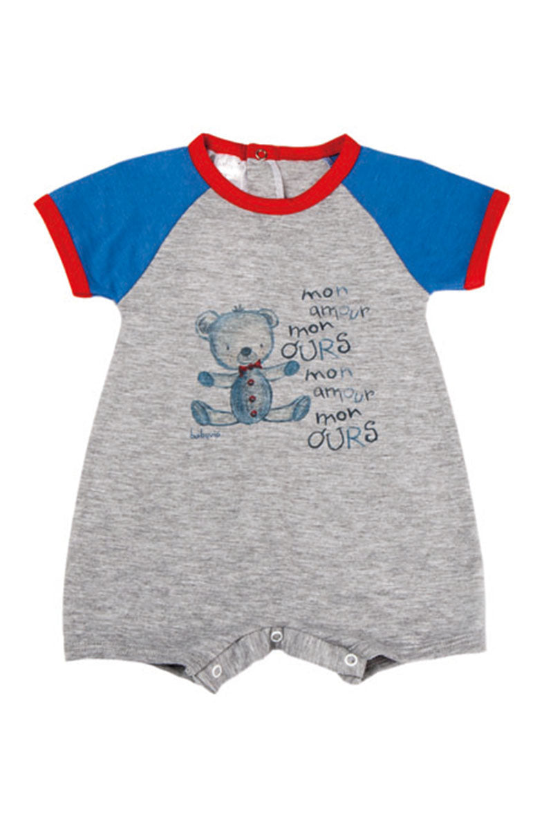 Pagliaccetto mezza manica  in cotone con stampa