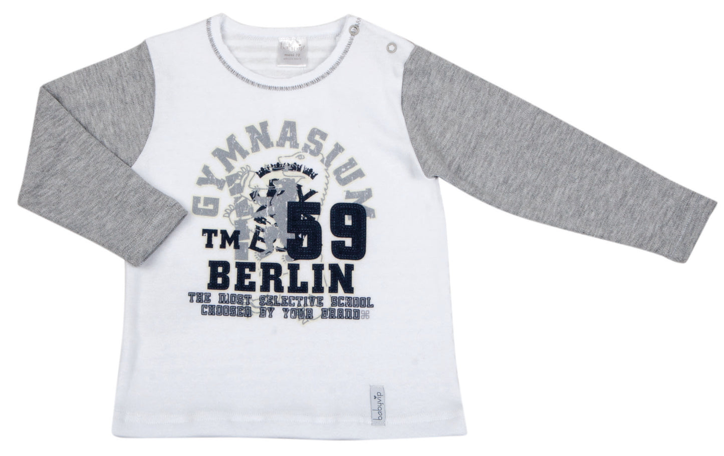 T-shirt manica lunga in caldo cotone con stampa