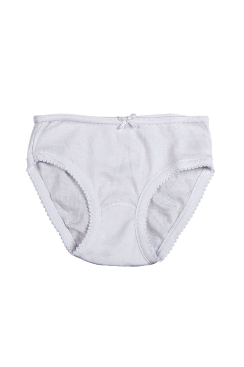 4 Slip Bimba con croquette e nodino - 100% cotone costina