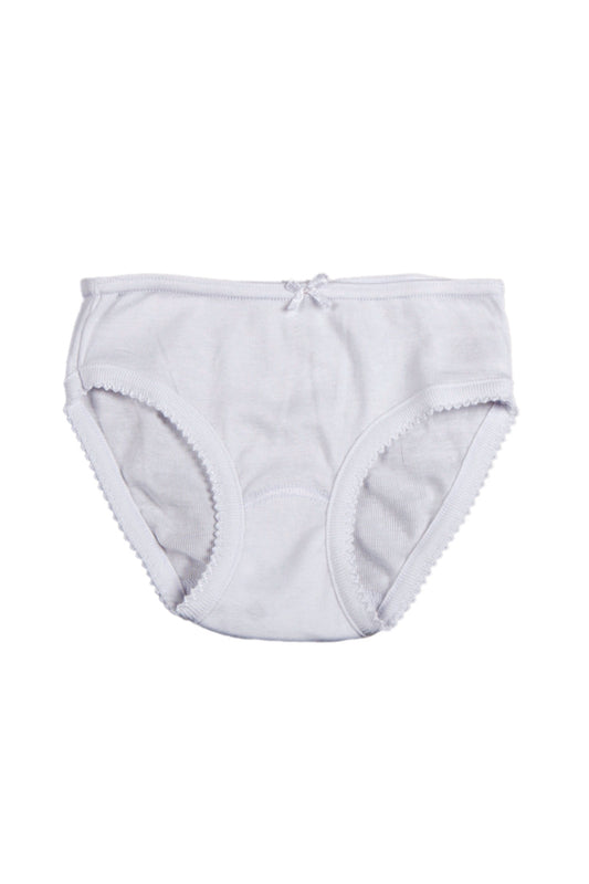 4 Slip Bimba con croquette e nodino - 100% cotone costina
