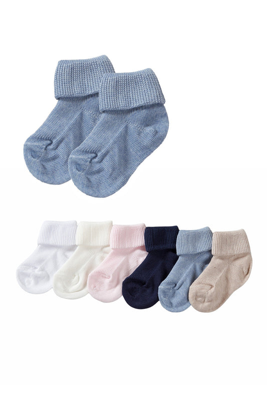 Calzino links con risvolto in cotone caldo