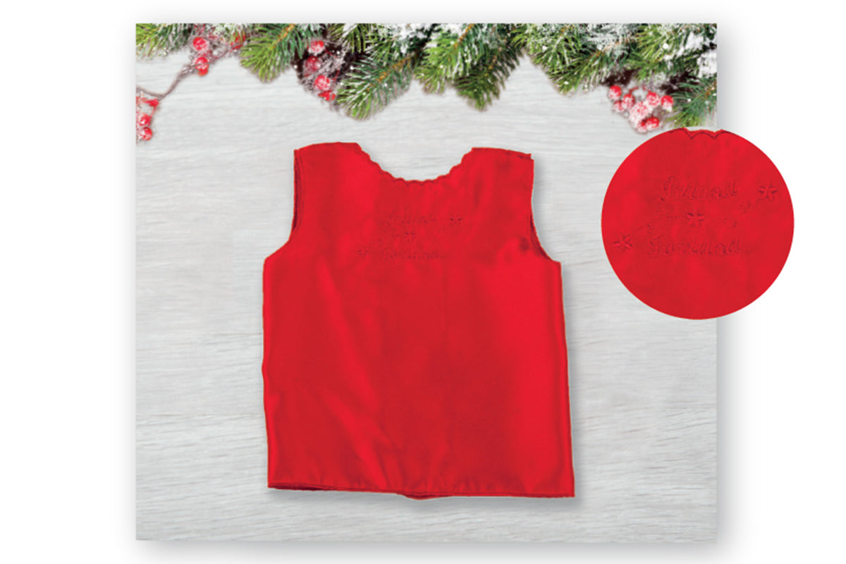 Camicina della fortuna smanicata in pura seta con ricamo