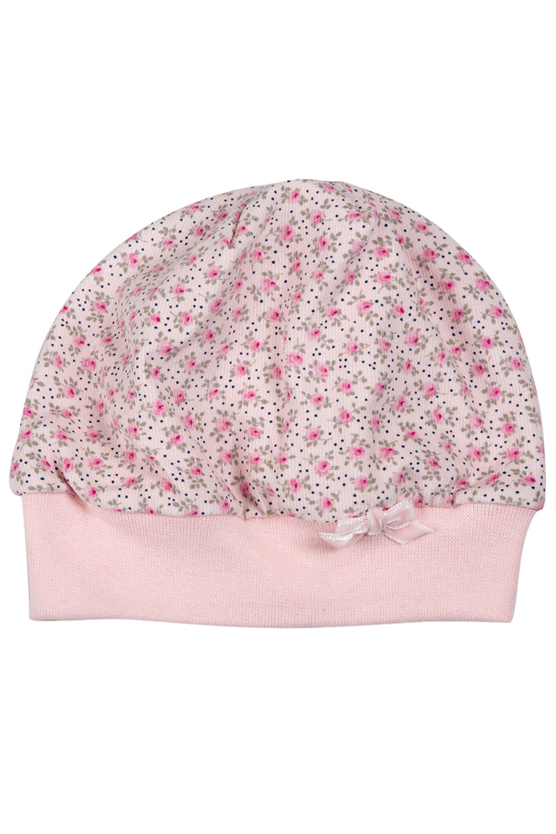 Cappellino in vellutino fantasia provenzale con nodino e strass