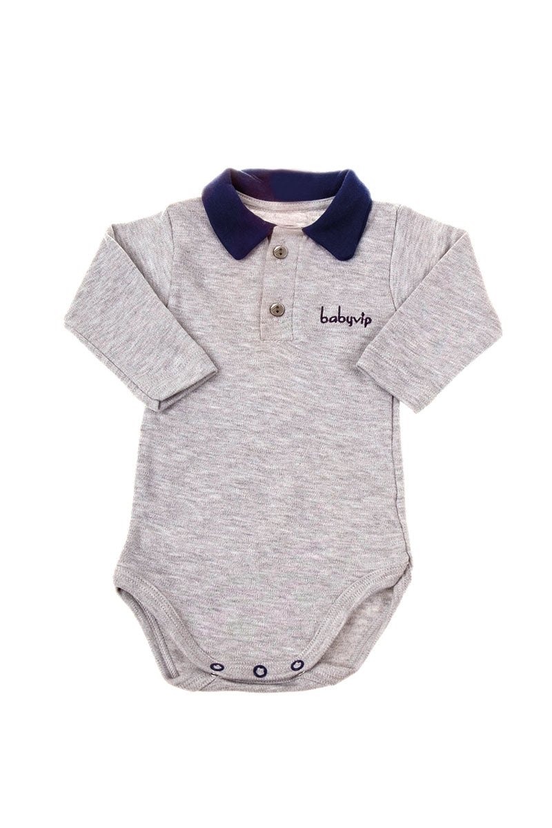 Body neonato a manica lunga in cotone elasticizzato mod. lupetto – Babyvip