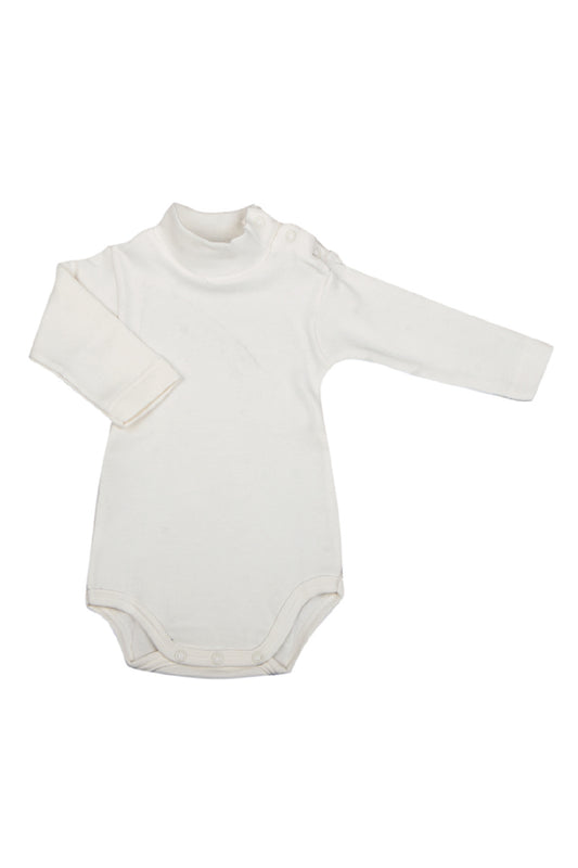 Body neonato a manica lunga in cotone elasticizzato mod. lupetto