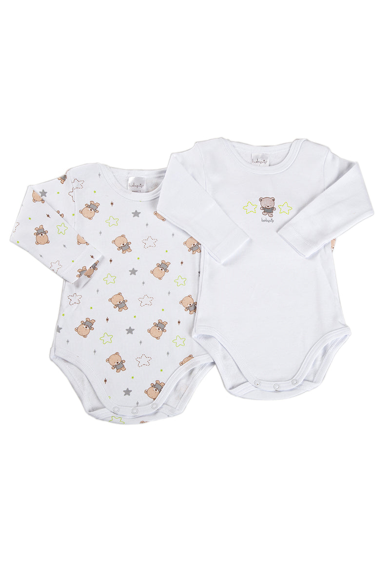 Body neonato a manica lunga in cotone elasticizzato mod. lupetto – Babyvip