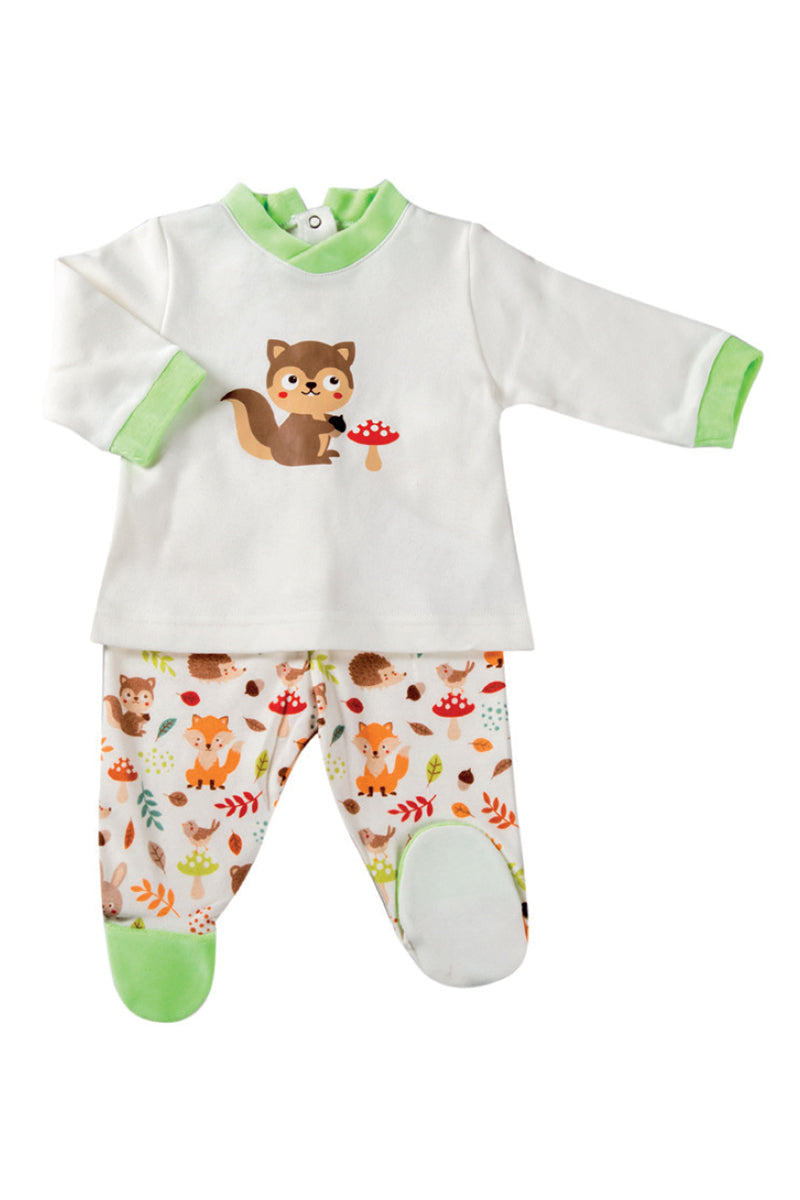 Completo 2 pezzi in caldo cotone con stampa