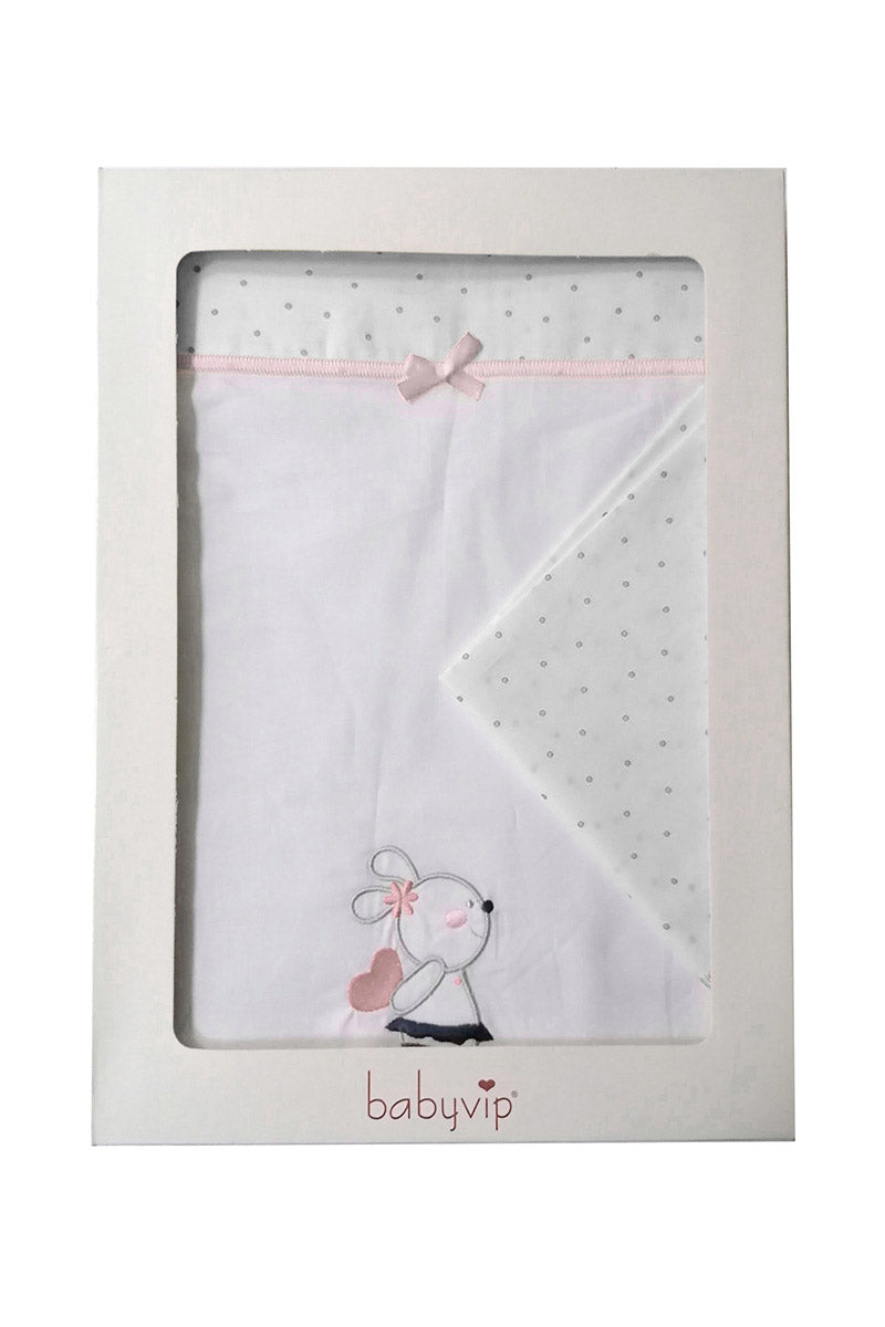 Set Biancheria Letto Neonato | 3 Pezzi Double-Face Coniglietto | Copripiumino 100x135 Cm + Federa 40x60 Cm + Lenzuolo 70x140 Cm - Foto 11