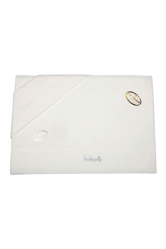 Set lenzuola 3 pezzi per carrozzina e culletta con ricamo