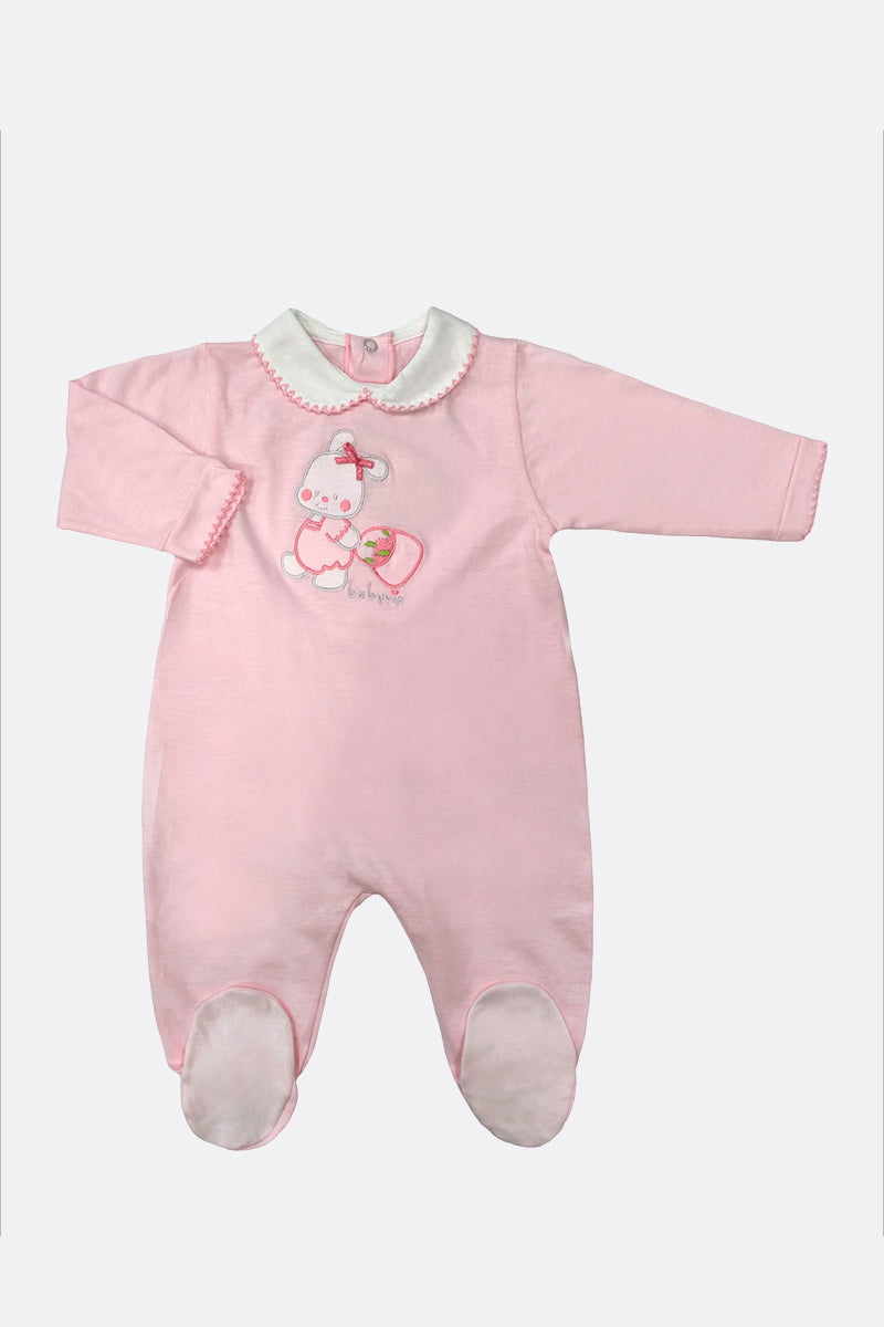 Tutina in cotone con ricamo