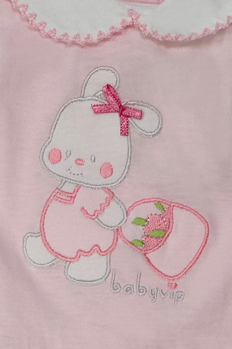 Tutina in cotone con ricamo