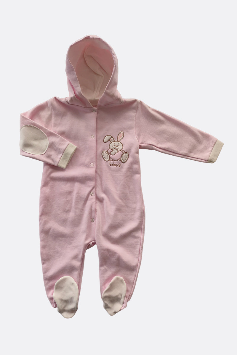 Tutina neonata in caldo cotone con ricamo