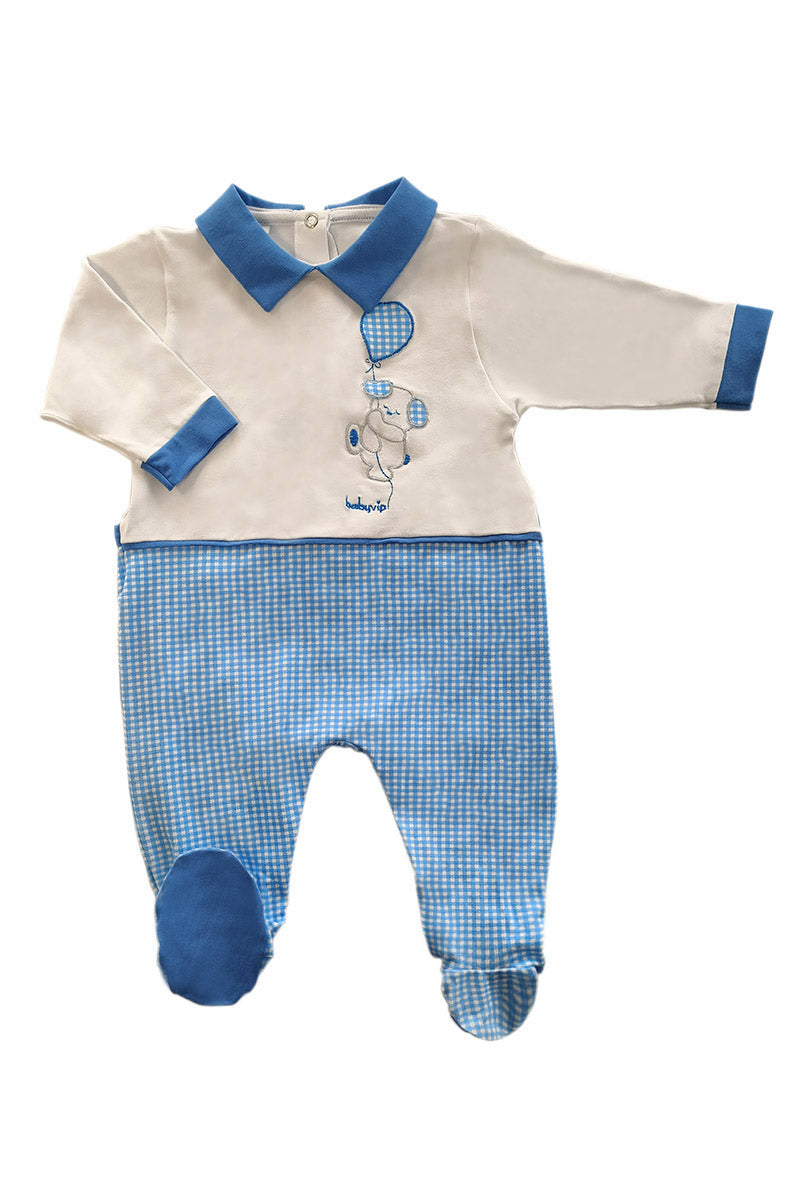 Tutina in cotone con ricamo