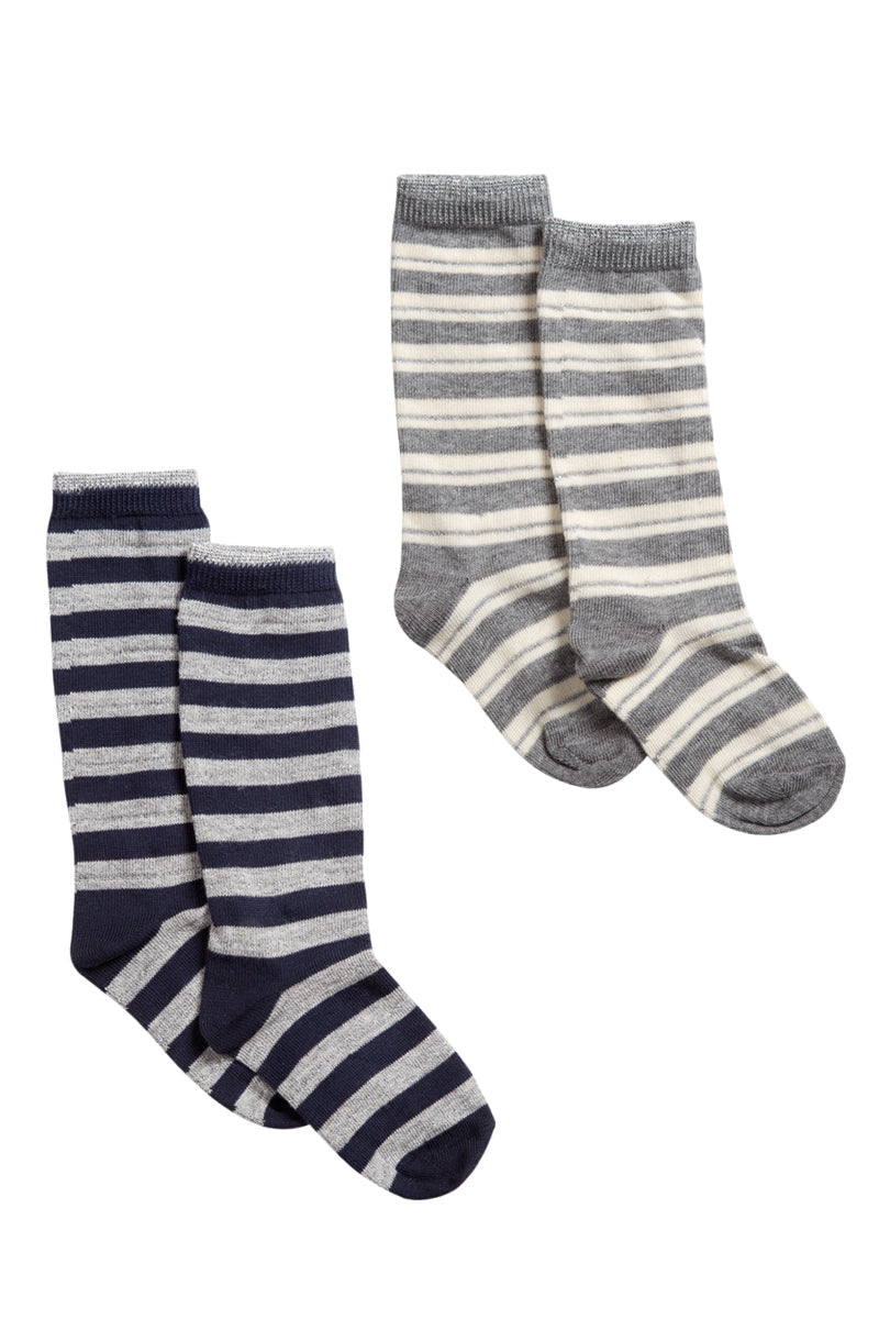 Calzino gambaletto in lurex caldo cotone (pack 2 paia)