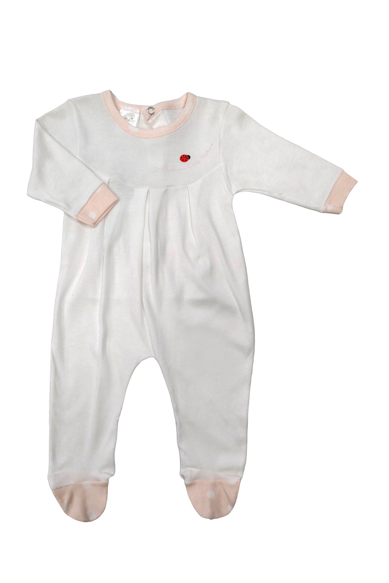 Tutina  in cotone con stampa coccinella