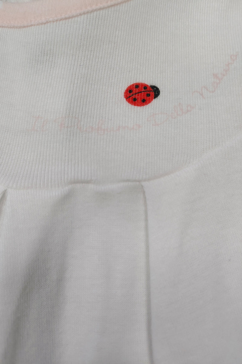 Tutina  in cotone con stampa coccinella