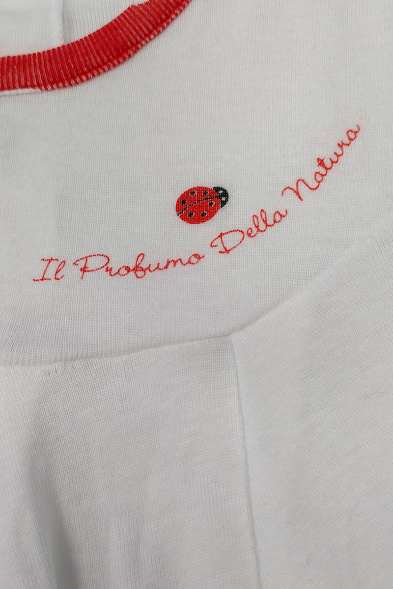 Tutina  in cotone con stampa coccinella