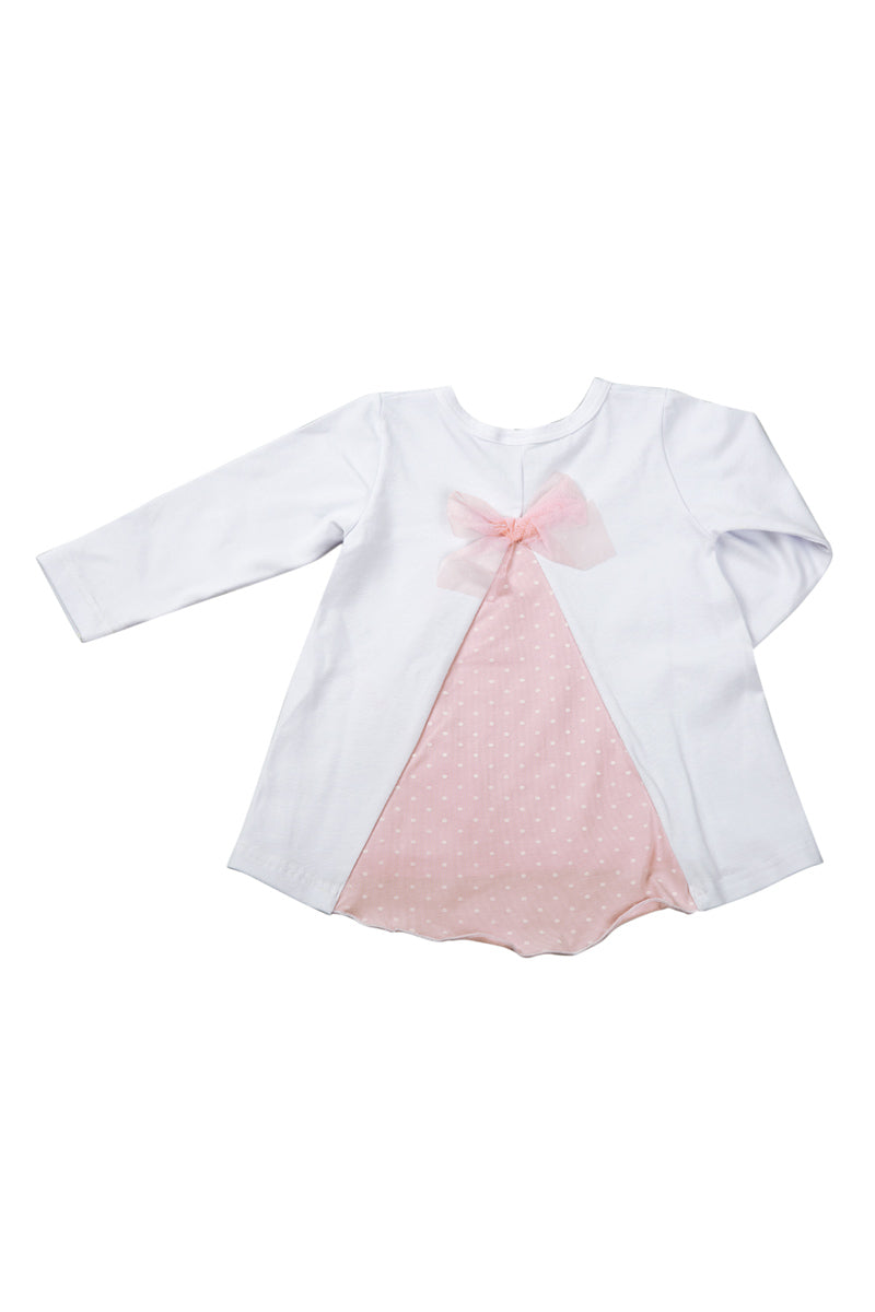 Completo 2 pezzi: maglia con ricamo farfalle e leggings tessuto jeans elasticizzato.