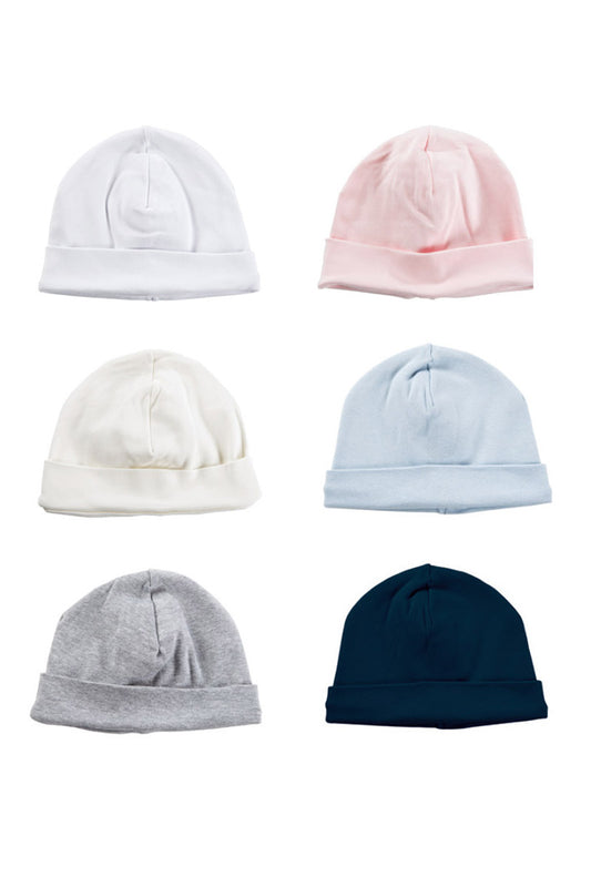 Cappellino neonato in ciniglia con risvolto