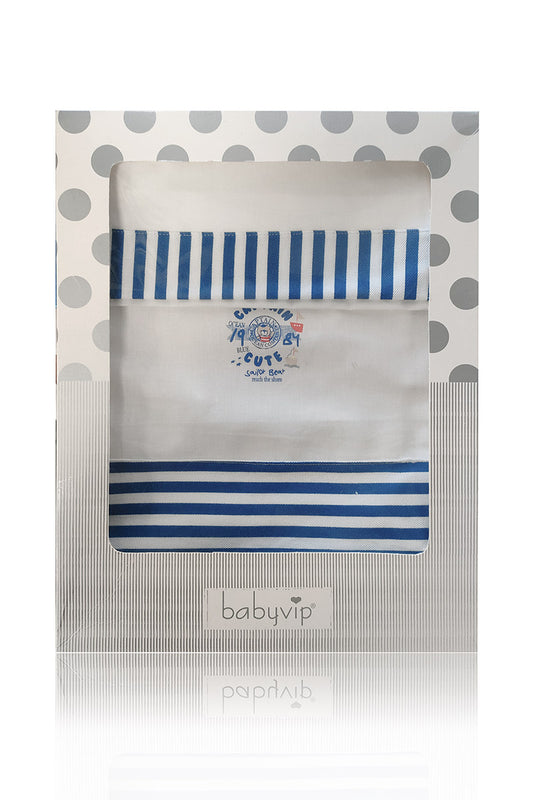 Set lenzuola 3 pezzi per carrozzina e culletta con stampa orsetto