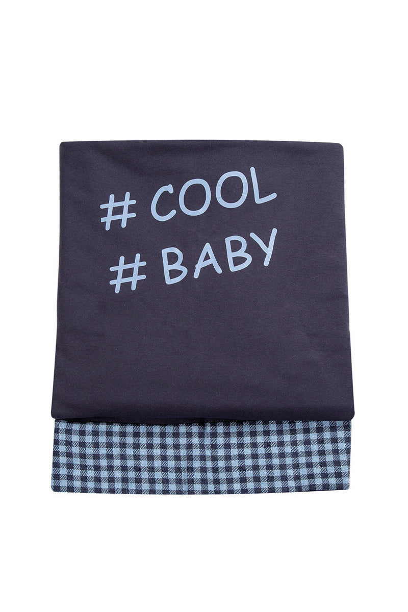 Copertina neonato in cotone con stampa "Cool Baby"