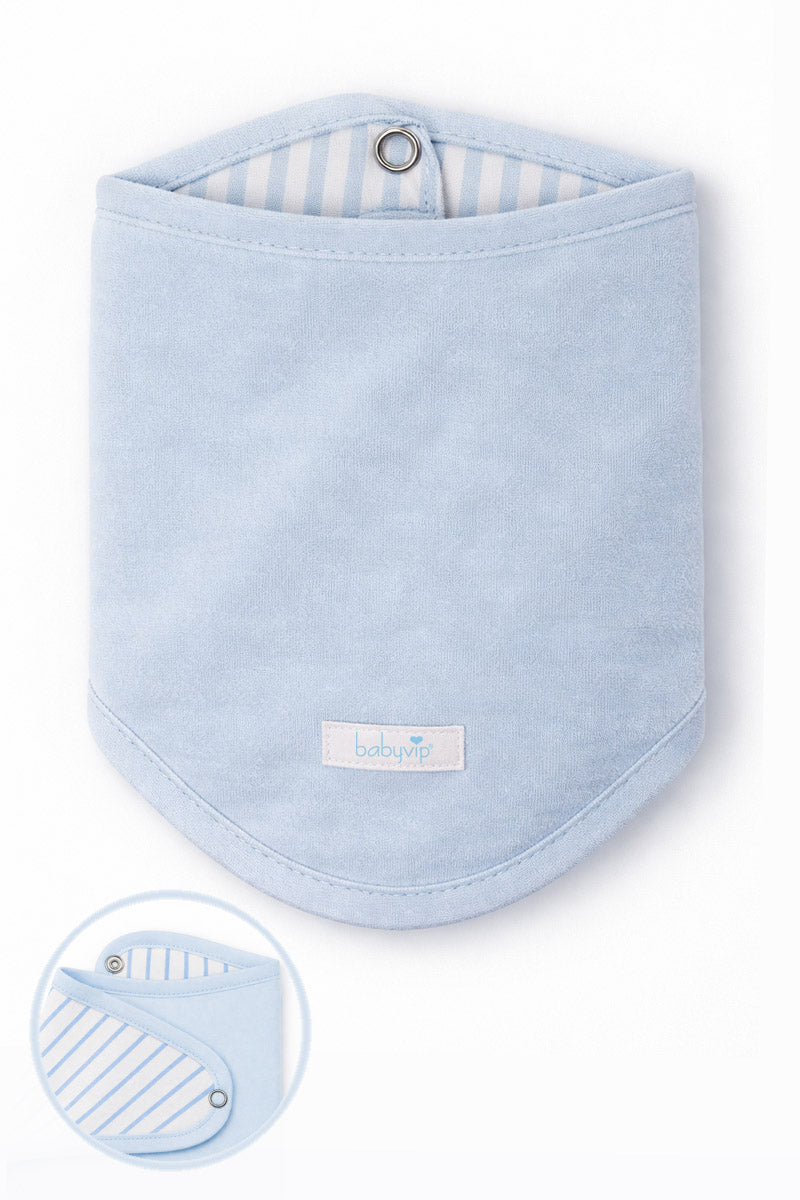 Bavaglino a bandana Babyvip in ciniglia e cotone con retro stampato