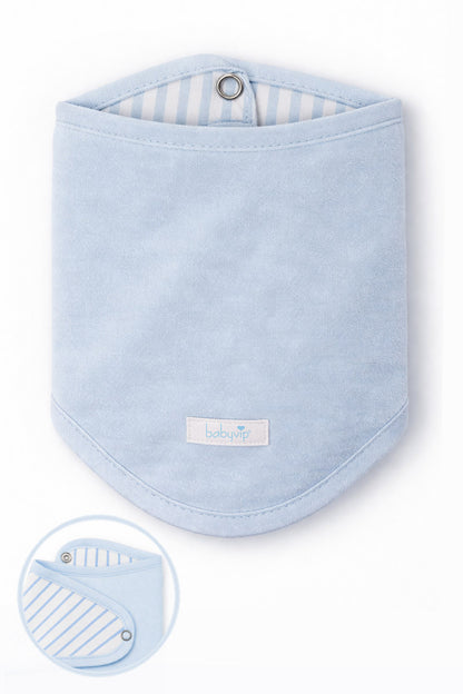 Bavaglino a bandana Babyvip in ciniglia e cotone con retro stampato