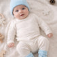 set neonato cappellino e scarpine in cotone caldo