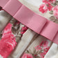 Vestitino in tela di cotone con nastro in grosgrain e strass