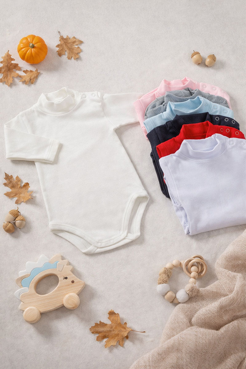 Body manica lunga a lupetto - 100% cotone caldo