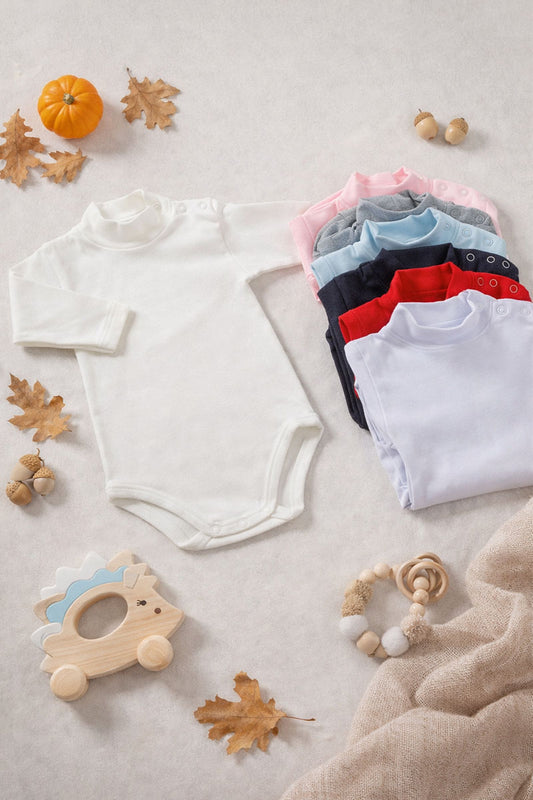 Body manica lunga a lupetto - 100% cotone caldo