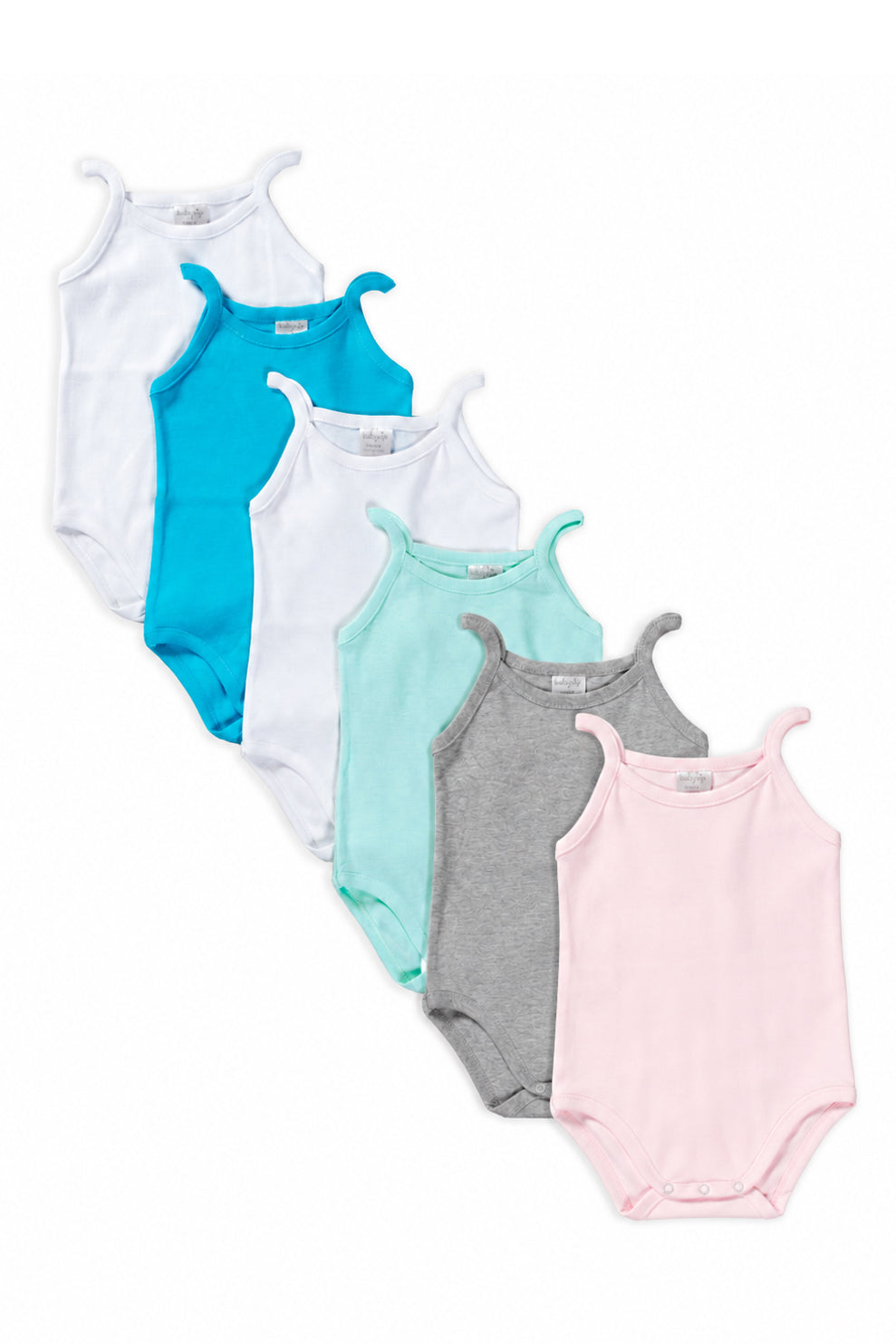 Set 6 body neonata Babyvip spalla stretta colori assortiti