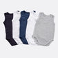 Set 5 body neonato Babyvip spalla larga in cotone colori assortiti