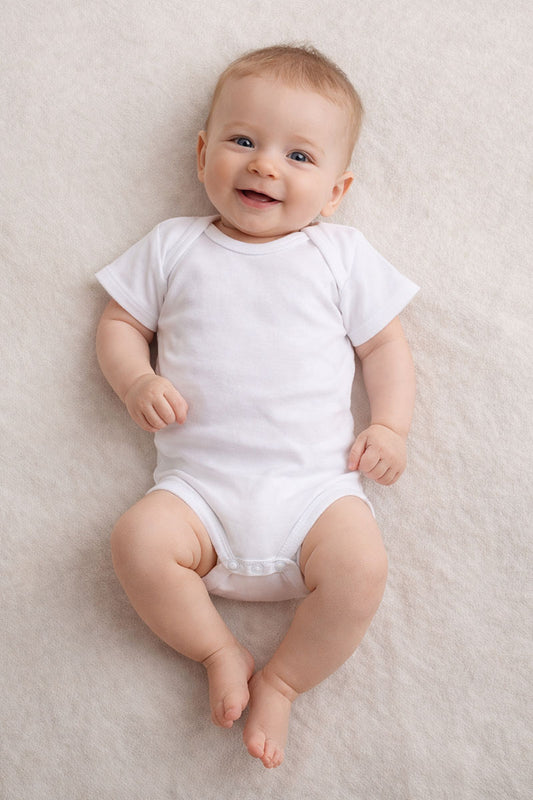 Body mezza manica in cotone filo di scozia