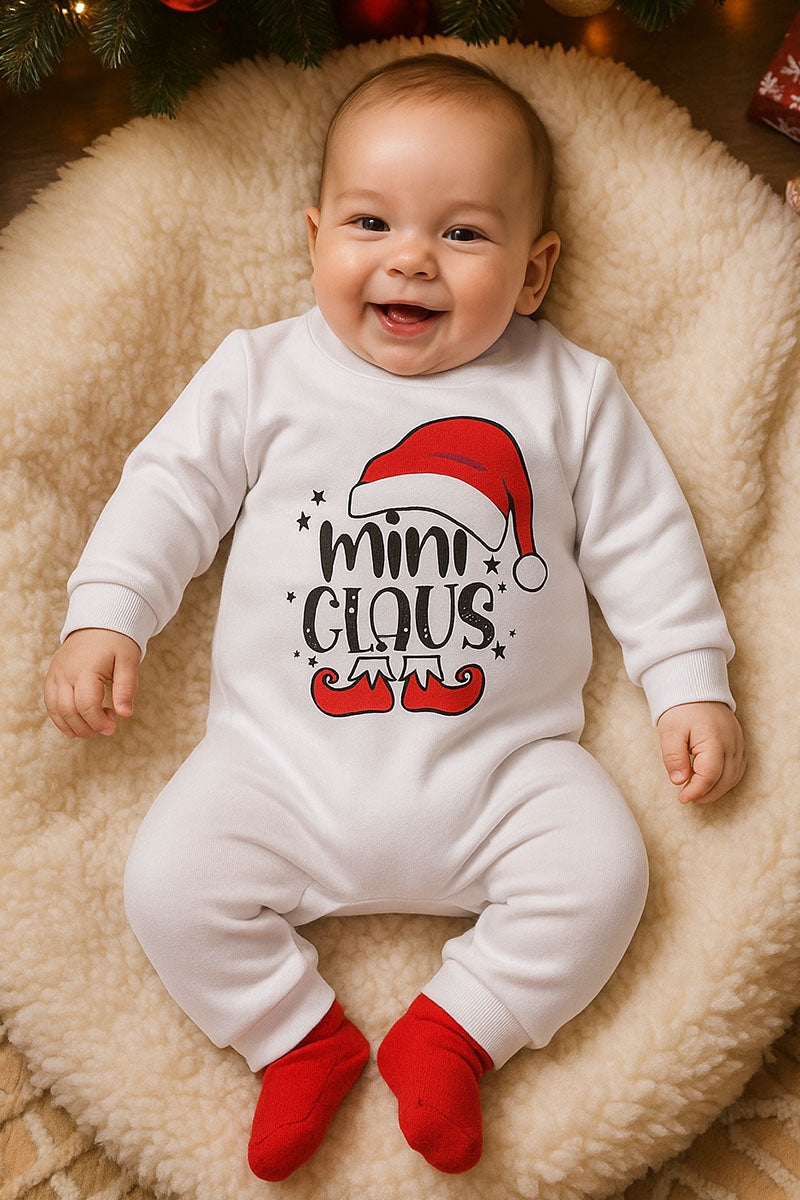 Tutone neonata/o in felpa garzata con stampa