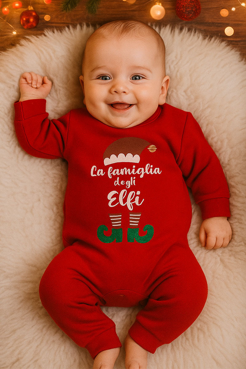 Tutone neonata/o in felpa garzata con stampa