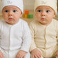 Cappellino neonato in cotone caldo con strass