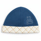 Cappellino in cotone caldo con  risvolto e strass orsacchiotto