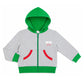 Felpa con cappuccio e tasche neonato/bimbo in cotone con stampa