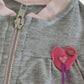 Tuta neonata/bimba in cotone elasticizzato con applicazione e stampa sul retro