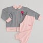 Tuta neonata/bimba in cotone elasticizzato con applicazione e stampa sul retro