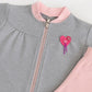 Tuta neonata/bimba in cotone elasticizzato con applicazione e stampa sul retro