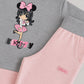 Tuta neonata/bimba in cotone elasticizzato con applicazione e stampa sul retro