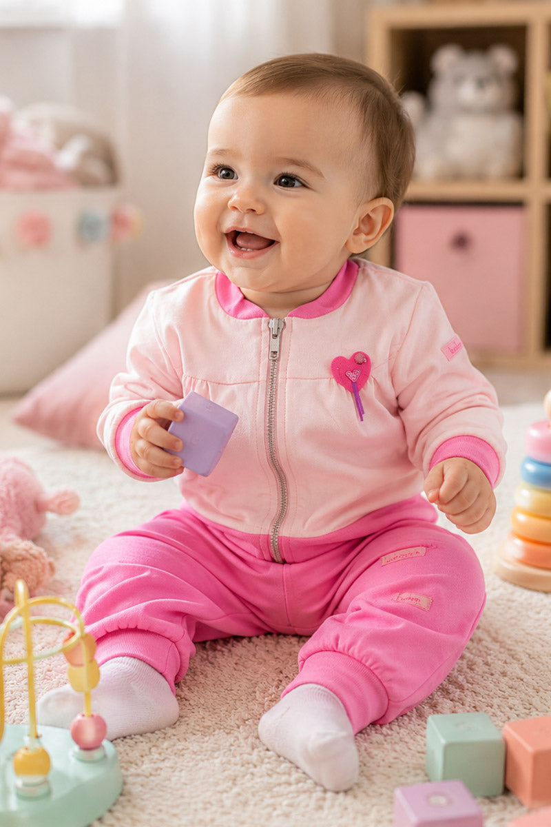 Tuta neonata/bimba in cotone elasticizzato con applicazione e stampa sul retro