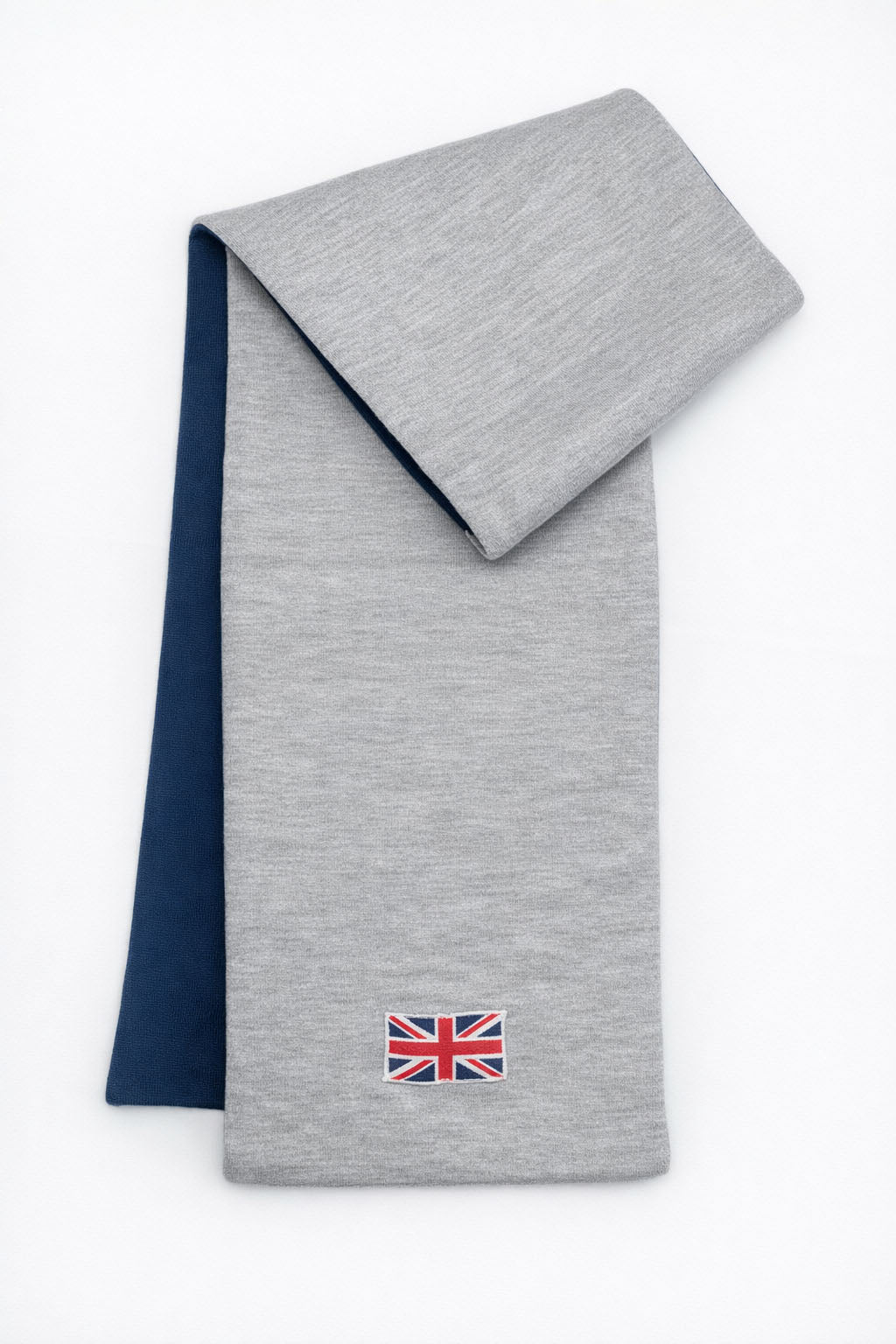 Sciarpa in cotone con bandiera inglese cucita