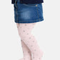 Collant bimba in micromodal 40 denari con stampa cuore glitter